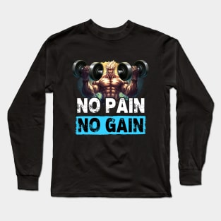 Gym Motivation Quotes - Anime Shirt Long Sleeve T-Shirt